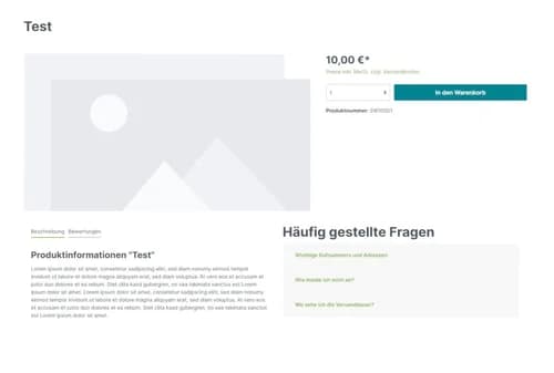 FAQ Manager – Erlebniswelten Artikel Integration