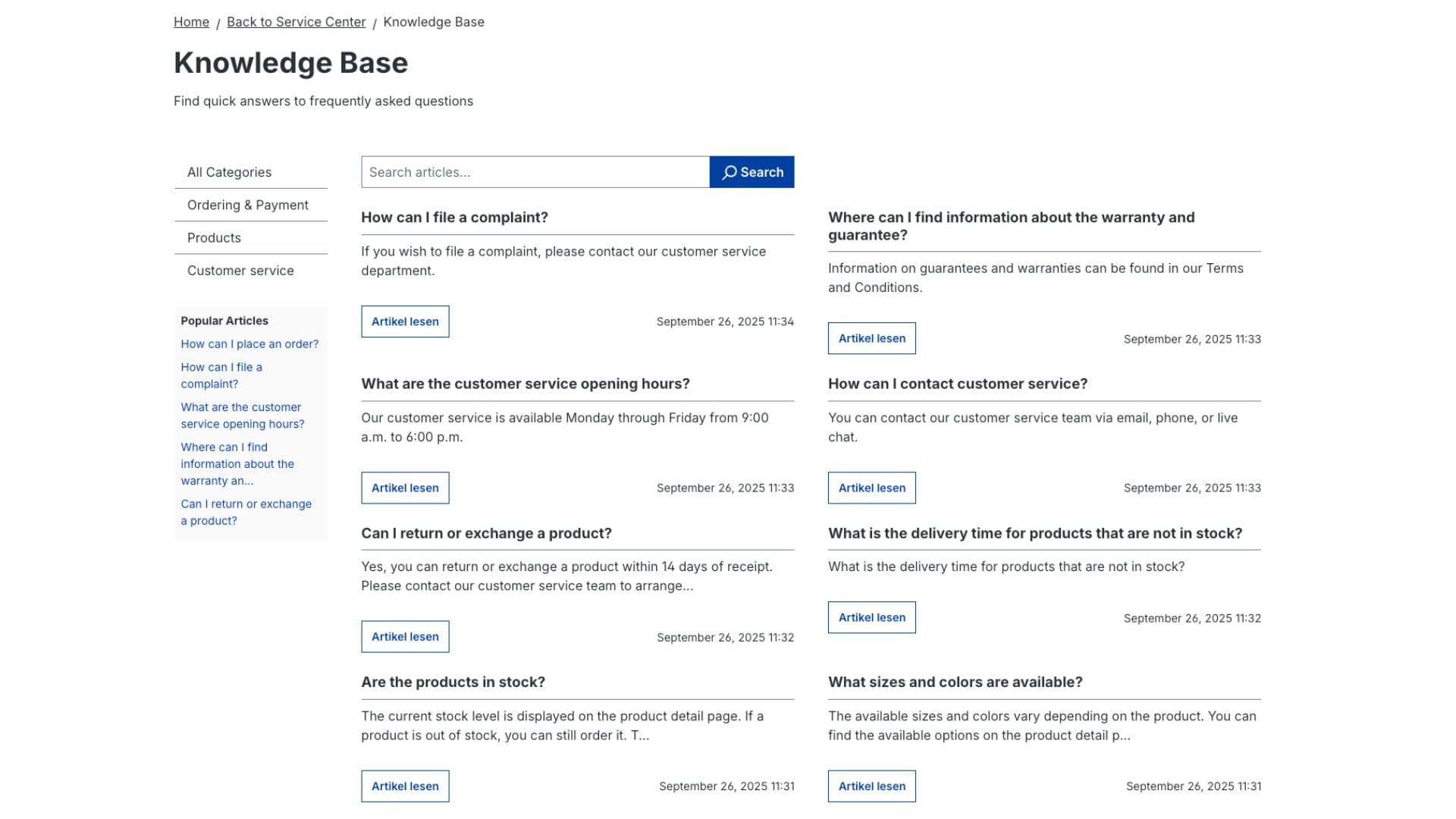 Kundenservice Center Pro – Screenshot 7