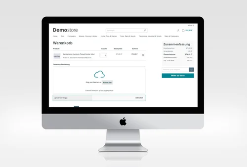 Warenkorb Upload pro Bestellung – Screenshot 2